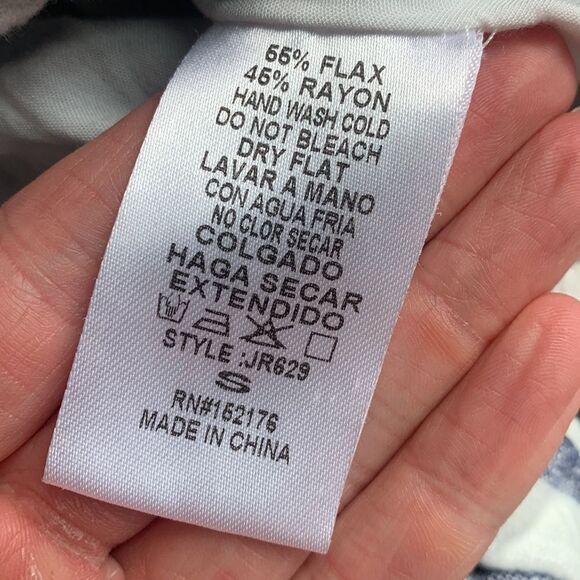 Reset by Jane Tie-Back Jumpsuit Blue/White SzS - Picture 10 of 10